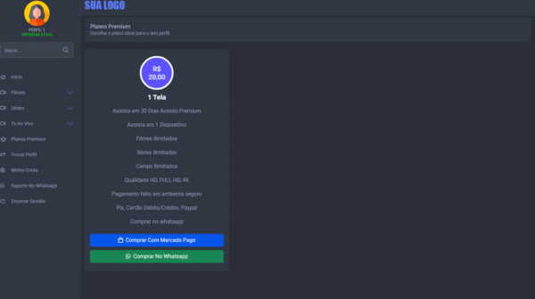 Script Plataforma Web streaming, Com Pagamento Automático e Cria Revenda - Imagem 4