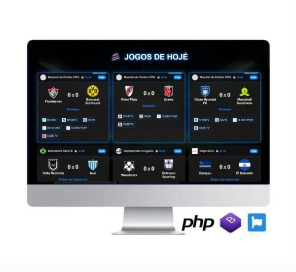 SCRIPT API DE FUTEBOL EM TEMPO REAL COM 3 MODELOS ATUALIZADO